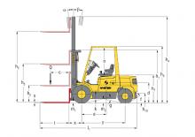Čelní vysokozdvižné dieselové vozíky Hyster H 2.00 XM