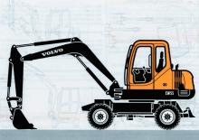 Kolová rypadla Volvo EW55