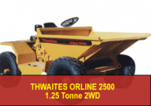 Kolové dumpery Thwaites Orline 2500 DR