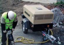 Přenosné vzduchové kompresory - dieslové, elektrické a benzínové Doosan 7/120
