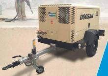 Přenosné vzduchové kompresory - dieslové, elektrické a benzínové Doosan 7/125