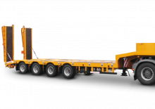 Nízkoložné návěsy Schwarzmüller 4-axle low loader semitrailer with offset platform - reinforced - extendible