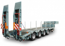 Nízkoložné návěsy Schwarzmüller 4-axle low loader semitrailer with offset platform