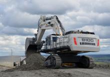 Pásová rypadla Liebherr R 9100