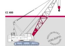 Pásové jeřáby s příhradovým výložníkem Terex-Demag CC 400