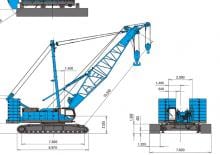 Pásové jeřáby s příhradovým výložníkem Kobelco CKE2500G