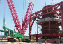 Pásové jeřáby s příhradovým výložníkem Liebherr LR 1750/2