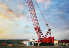 Pásové jeřáby s příhradovým výložníkem Manitowoc MLC150-1