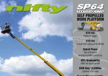 Kolové kloubové pracovní plošiny Niftylift SP 64 Hybrid