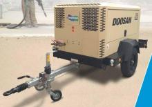 Přenosné vzduchové kompresory - dieslové, elektrické a benzínové Doosan 7/125