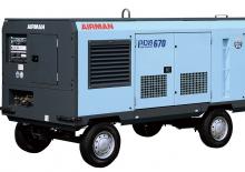 Přenosné vzduchové kompresory - dieslové, elektrické a benzínové Airman PDS670S-4C5