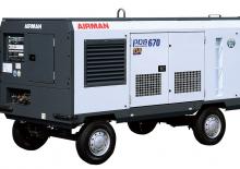 Přenosné vzduchové kompresory - dieslové, elektrické a benzínové Airman PDS670SD-4C5