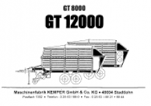 Silážní přívěsy Kemper GT 8000 L