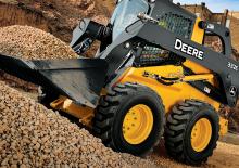Smykem řízené nakladače John Deere Construction 332E
