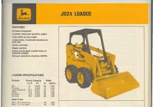 Smykem řízené nakladače John Deere Construction JD24