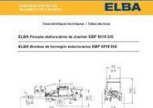 Stacionární čerpadla na beton Elba EBP 5018 E
