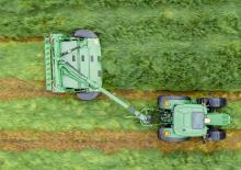 Tažené diskové žací lišty s kondicionérem John Deere C350R