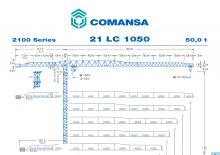 Věžové trolejové jeřáby s horní otočí Comansa 21LC1050