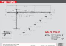 Věžové trolejové jeřáby s horní otočí Wolffkran 7532.16 cross