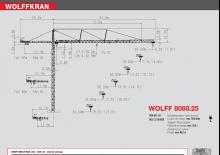 Věžové trolejové jeřáby s horní otočí Wolffkran 8060.25 cross