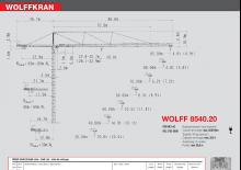 Věžové trolejové jeřáby s horní otočí Wolffkran 8540.20 cross