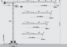 Věžové trolejové jeřáby s horní otočí Terex Peiner SK 106-F-TS 14.3