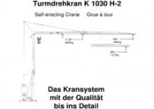 Věžové trolejové jeřáby se spodní otočí König K 1030 H 2 (2,5m) FU-Hub