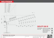 Věžové výkyvné jeřáby s horní otočí Wolffkran 630 B