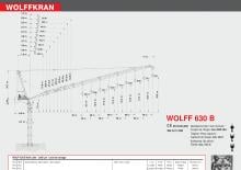 Věžové výkyvné jeřáby s horní otočí Wolffkran 630 B