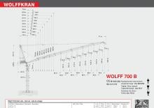 Věžové výkyvné jeřáby s horní otočí Wolffkran 700 B