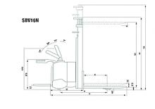 Regalové zakladače s plošinou pro řidiče Mitsubishi SBV 12 NS